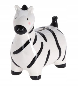 SKARBONKA ceramiczna zwierzęta zebra tygrys panda koala krokodyl małpka