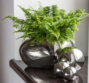 KULA STALOWA lustrzana 10 cm stal nierdzewna do ogrodu, domu, oczka wodnego