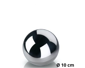 KULA STALOWA lustrzana 10 cm stal nierdzewna do ogrodu, domu, oczka wodnego