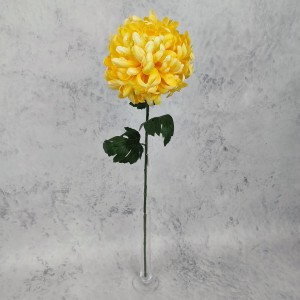 CHRYZANTEMA żółta sztuczna gałązka 70 cm seria PRFEMIUM