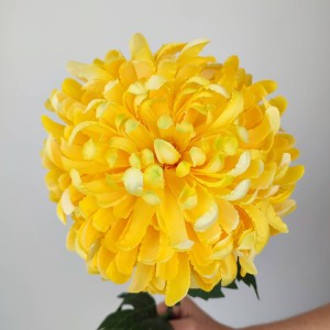 CHRYZANTEMA żółta sztuczna gałązka 70 cm seria PRFEMIUM