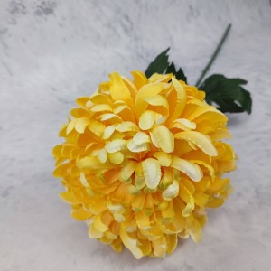 CHRYZANTEMA żółta sztuczna gałązka 70 cm seria PRFEMIUM