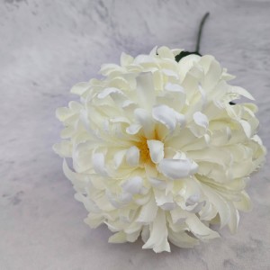 CHRYZANTEMA biała sztuczna gałązka 80 cm seria PREMIUM
