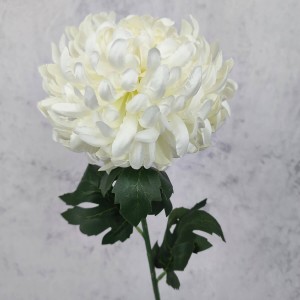CHRYZANTEMA biała sztuczna gałązka 80 cm seria PREMIUM