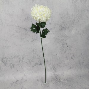 CHRYZANTEMA biała sztuczna gałązka 80 cm seria PREMIUM