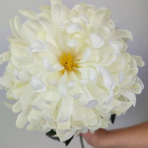 CHRYZANTEMA biała sztuczna gałązka 80 cm seria PREMIUM