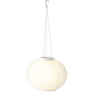 LAMPION solarny wiszący KULA solarna biała Ø 28 cm