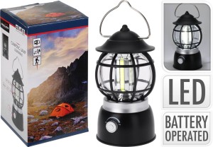 Lampa kempingowa LED z regulacją jasności – przenośna, na baterie, 200 lm