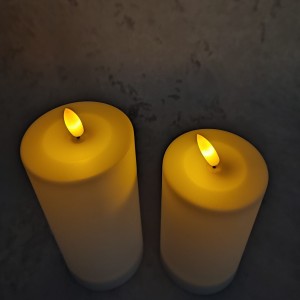 ŚWIECA LED solarna biała świeca na zewnątrz 15 cm