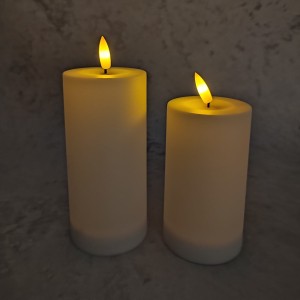 ŚWIECA LED solarna biała świeca na zewnątrz 15 cm
