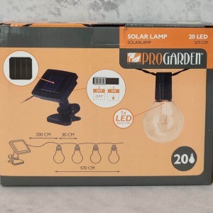 Girlanda solarna LED 570 cm 20 lampek lampki solarne
