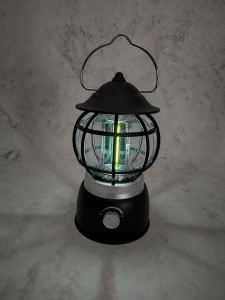 Lampa kempingowa LED z regulacją jasności – przenośna, na baterie, 200 lm