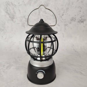 Lampa kempingowa LED z regulacją jasności – przenośna, na baterie, 200 lm