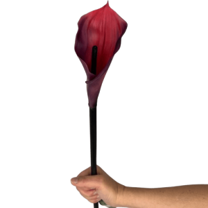 KALIA fioletowa gumowa silikon kalla sztuczna gałązka 70 cm NIE BARWI 