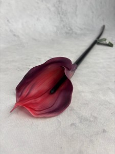 KALIA fioletowa gumowa silikon kalla sztuczna gałązka 70 cm NIE BARWI 
