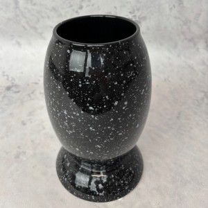 WAZON i MISA na cmentarz doniczka mrozoodporna czarna Ø 17 cm wazon h 22 cm