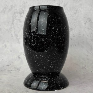 WAZON i MISA na cmentarz doniczka mrozoodporna czarna Ø 17 cm wazon h 22 cm
