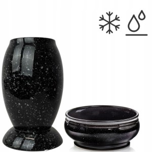 WAZON i MISA na cmentarz doniczka mrozoodporna czarna Ø 22 cm wazon h 22 cm