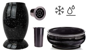 WAZON i MISA na cmentarz doniczka mrozoodporna czarna Ø 28 cm wazon h 22 cm