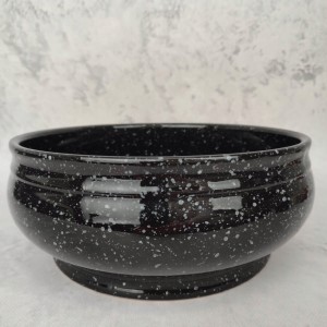 WAZON i MISA na cmentarz doniczka mrozoodporna czarna Ø 22 cm wazon h 22 cm
