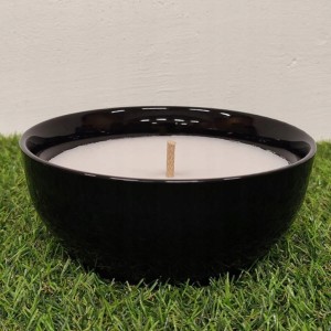 ZNICZ ceramiczny otwarty parafinowy zalewany śr. 19 cm wysoki 7,5 cm