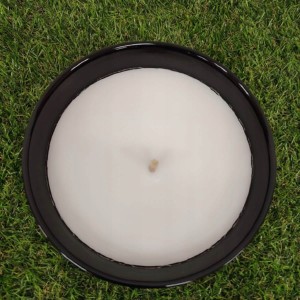 ZNICZ ceramiczny otwarty parafinowy zalewany śr. 19 cm wysoki 7,5 cm