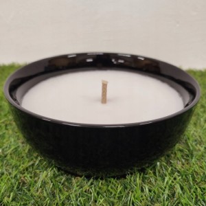 ZNICZ ceramiczny otwarty parafinowy zalewany śr. 19 cm wysoki 7,5 cm