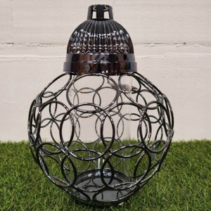 ZNICZ GRAFIT metalowe koła h 32 cm lampion na cmentarz
