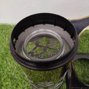ZNICZ solarny całodobowy ZŁOTY h 25 cm znicz fotowoltaiczny
