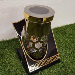 ZNICZ solarny całodobowy ZŁOTY h 25 cm znicz fotowoltaiczny