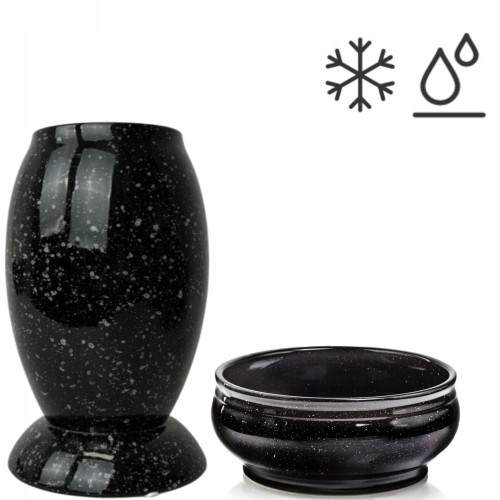 WAZON i MISA na cmentarz doniczka mrozoodporna czarna Ø 28 cm wazon h 22 cm