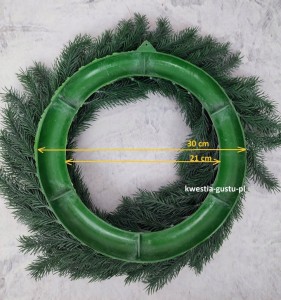 WIANEK 40 cm sztuczny świerk wianek iglasty baza do wianków 