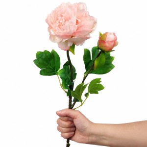 PIWONIA PEONIA różowa 60 cm gałązka z liśćmi