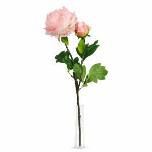 PIWONIA PEONIA różowa 60 cm gałązka z liśćmi