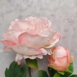 PIWONIA PEONIA różowa 60 cm gałązka z liśćmi