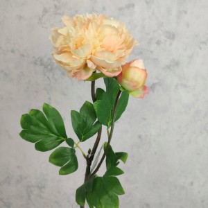 PIWONIA PEONIA biała 60 cm gałązka z liśćmi (1)
