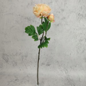 PIWONIA PEONIA biała 60 cm gałązka z liśćmi (1)