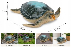 ŻÓŁW figurka dekoracja ogrodu tarasu do kompozycji 20 cm