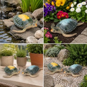 ŻÓŁW figurka dekoracja ogrodu tarasu do kompozycji 20 cm