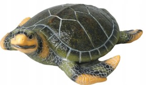 ŻÓŁW figurka dekoracja ogrodu na taras przy oczku wodnym 38 cm duży