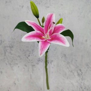 LILIA RÓŻOWA sztuczna 1 x GAŁĄZKA 37 cm jak żywa REAL TOUCH