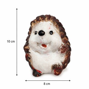 Figurka jeża dekoracyjna 10 cm jeżyk ozdoba do domu, ogrodu, na balkon i taras