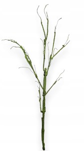 Gałąź sztuczna giętka gałązka pianka korzeń sztuczny 144 cm zielona