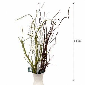 Gałąź sztuczna giętka gałązka pianka korzeń sztuczny 80 cm brązowa