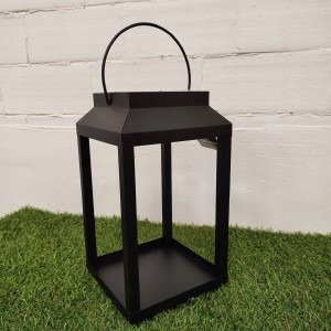 Lampa Solarna Latarnia solarna 32 cm Lampion solarny metalowy czarny 32 cm