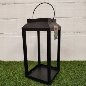 Lampa Solarna Latarnia solarna 36 cm Lampion solarny metalowy czarny 36 cm