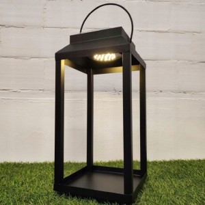 Lampa Solarna Latarnia solarna 36 cm Lampion solarny metalowy czarny 36 cm