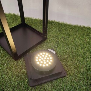 Lampa Solarna Latarnia solarna 36 cm Lampion solarny metalowy czarny 36 cm