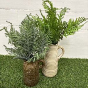 PAPROĆ bukiet 7 gałązek sztuczna paprotka asparagus 50 cm do wiązanek