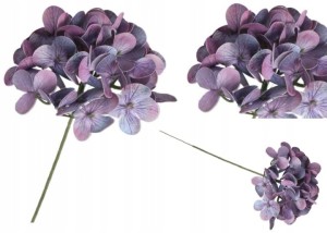 HORTENSJA fioletowa hortensja kwiaty jak żywe real touch premium pik 40 cm